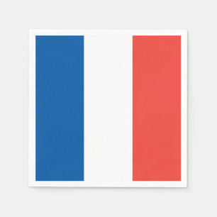 Serviettes Jetables Drapeau français : Bannière du Tricolor Bastille