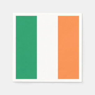 Serviettes Jetables Drapeau irlandais : Fête du Tricolor Saint Patric