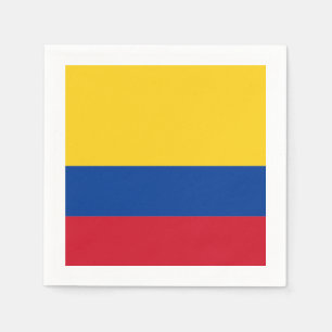 Serviettes Jetables Drapeau : La Colombie