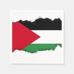 Serviettes Jetables Drapeau palestinien