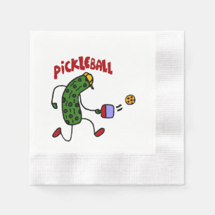 Serviettes Jetables Drôle Action Pickle Jouer Pickleball Cartoon