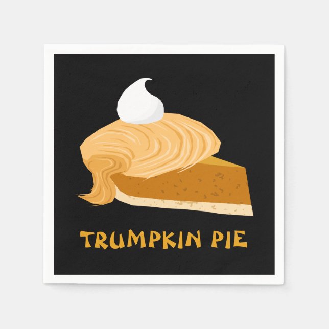 Serviettes Jetables Drôle Donald Trump Trumpkin Pie (Devant)