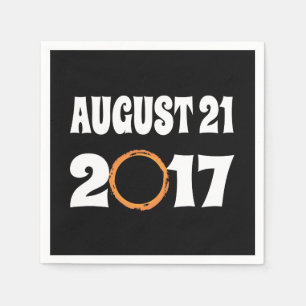 Serviettes Jetables Éclipse solaire totale le 21 août 2017