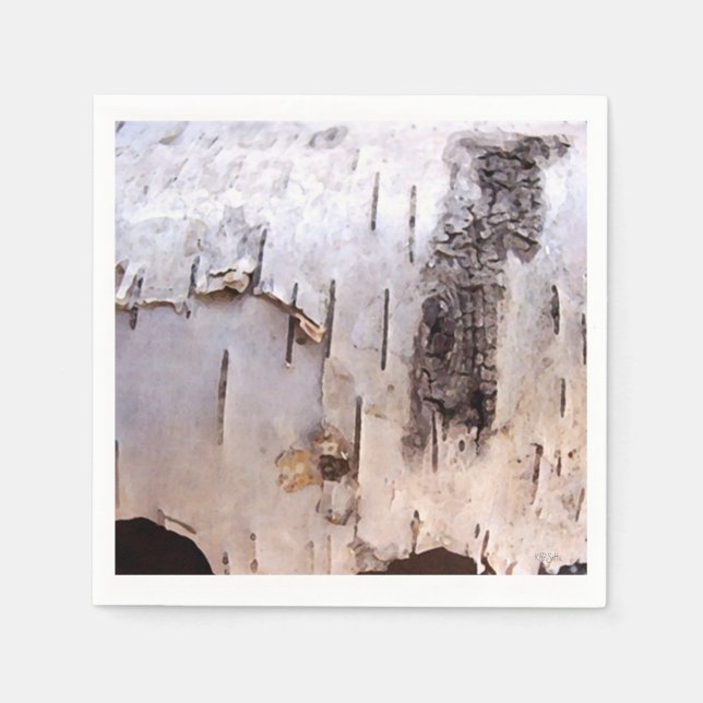 Serviettes Jetables Écorce de bouleau (Devant)