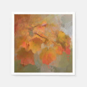 Serviettes Jetables Écran de Feuilles de Thanksgiving