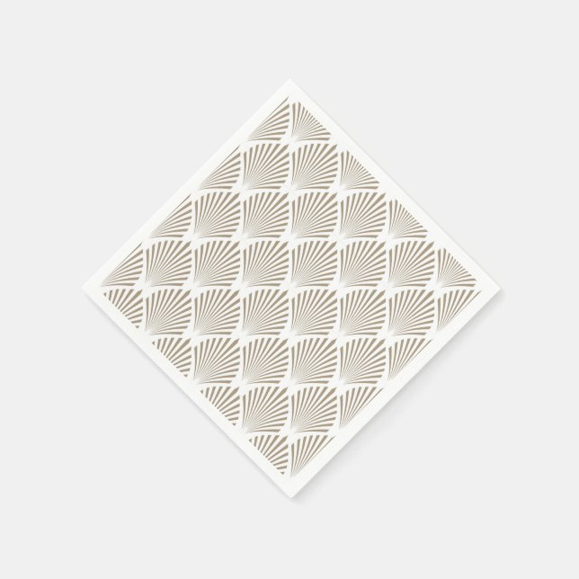 Serviettes Jetables Élégant Motif Gold Shell (Coin)