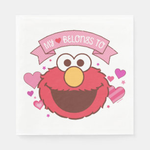Serviettes Jetables Elmo   Mon Coeur Appartient À Elmo