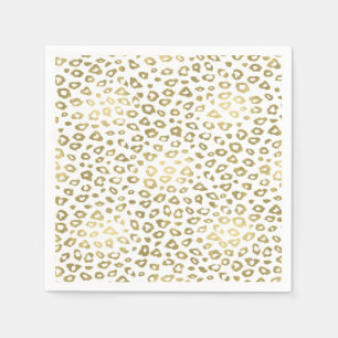 Serviettes Jetables Empreinte de léopard Gold Ombre