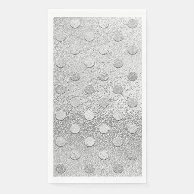 Serviettes jetables en argent de luxe  (Devant)