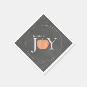 Serviettes Jetables Ensemble De Joy Chalkboard Citrouille Baby shower 