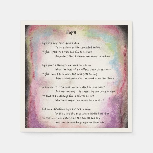 Serviettes Jetables Espoir (Devant)