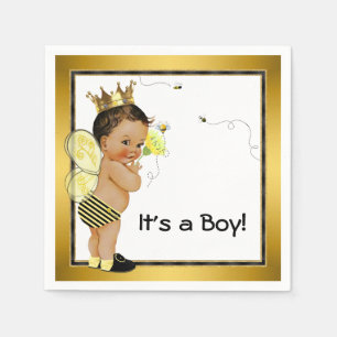 Serviettes Jetables Ethnic Boy Bumble Bee Baby shower