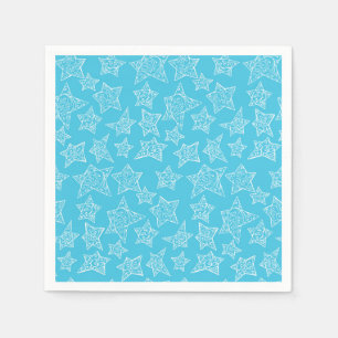 Serviettes Jetables étoiles de Noël dessinées à la main