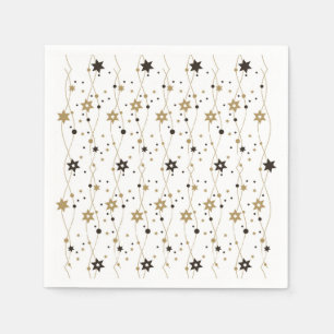 Serviettes Jetables Étoiles élégantes de Hanoukka