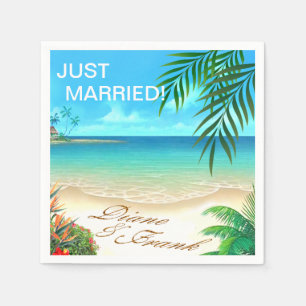 Serviettes Jetables Exotic Beach DEMANDEZ-MOI DE TIRER VOS NOMS DANS L