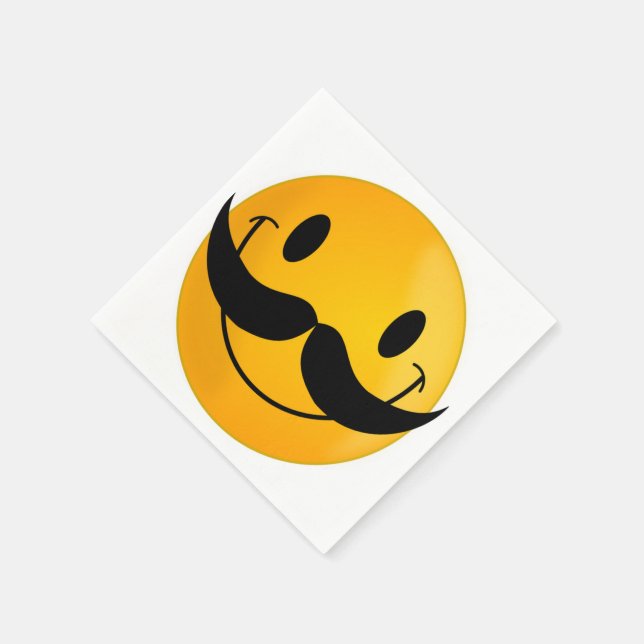 SERVIETTES JETABLES FACE MUSTACHE (Coin)