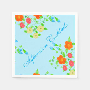 Serviettes Jetables Fancy Afternoon Colorée