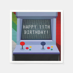 Serviettes Jetables Fête d'anniversaire de jeu vidéo de salle de jeux