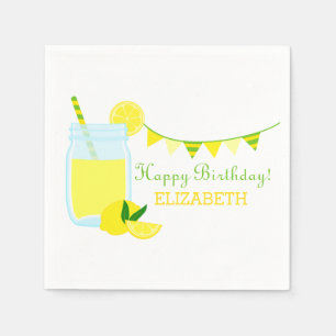 Serviettes Jetables Fête d'anniversaire de la limonade