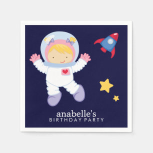 Serviettes Jetables Fête d'anniversaire de l'espace astronaute personn