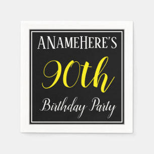 Serviettes Jetables Fête d'anniversaire simple et quatre-vingt-dixiè