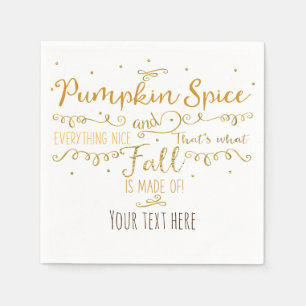 Serviettes Jetables Fête d'automne au Pumpkin Spice & à tout ce qui es
