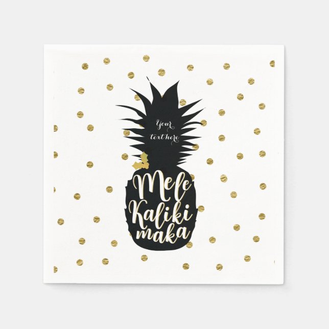 Serviettes Jetables Fête de Noël de Mele Kalikimaka Ananas (Devant)