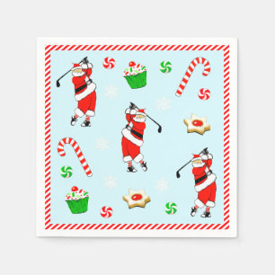 Serviettes Jetables Fête de Noël du golf