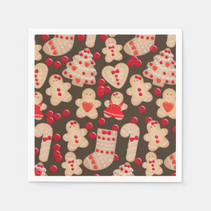Serviettes Jetables Fête d'échange de biscuits de Noël : biscuits au g