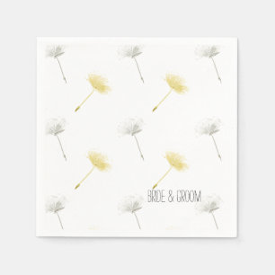 Serviettes Jetables Fête des mariées Dandelion Wish Flowers