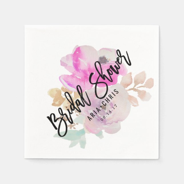 Serviettes Jetables Fête des mariées de mariage du printemps de la fle (Devant)