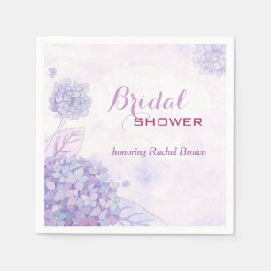 Serviettes Jetables Fête des mariées Lavender Hydrangeas