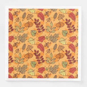 Serviettes Jetables Feuilles d'automne motif