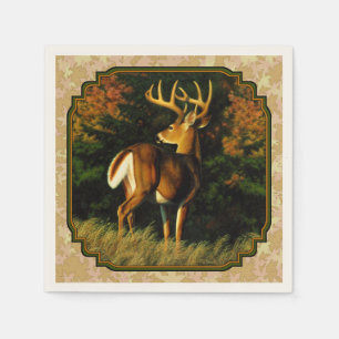 Serviettes Jetables Feuilles d'automne Whitetail Buck