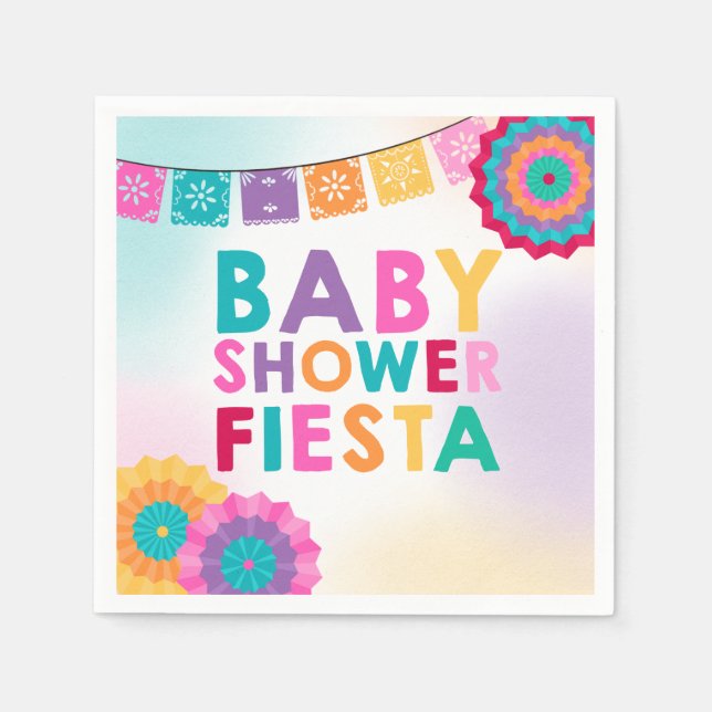 Serviettes Jetables Fiesta Baby shower Napkin Baby shower mexicain (Devant)