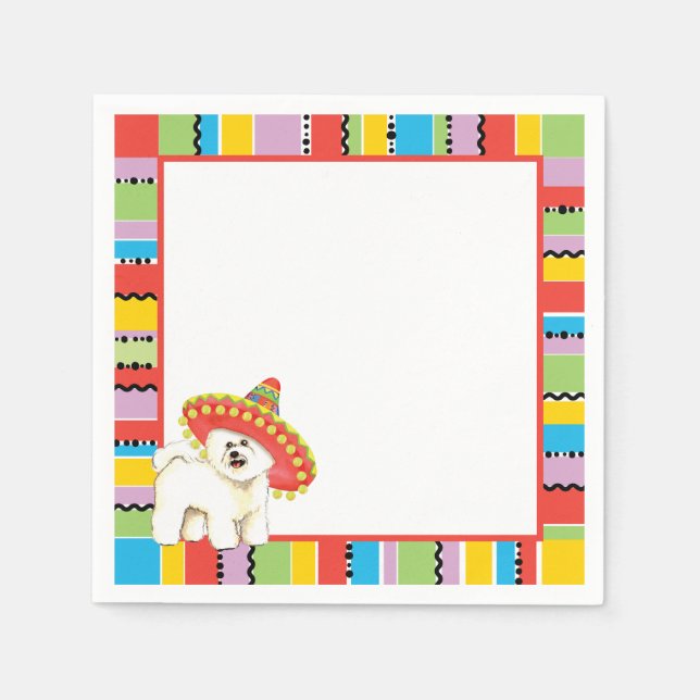 Serviettes Jetables Fiesta Bichon (Devant)