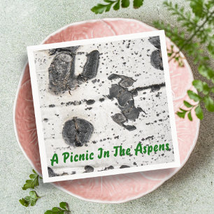 Serviettes Jetables Fin d'écorce de tremblement Aspen vers le haut de