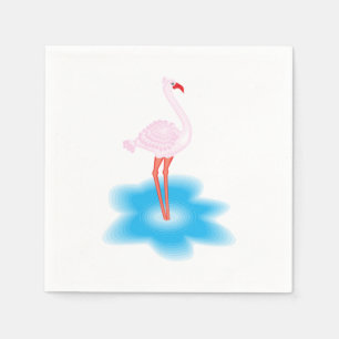 Serviettes Jetables Flamant rose