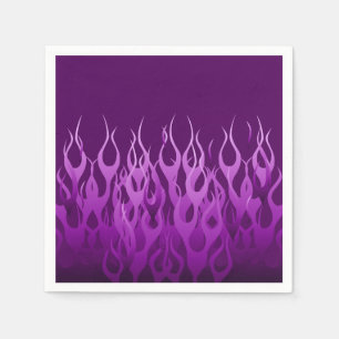 Serviettes Jetables Flammes de course violet cool
