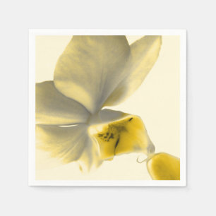 Serviettes Jetables Fleur artistique dans les tons jaunes