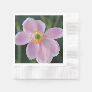 Serviettes Jetables Fleur d'anémone japonaise rose