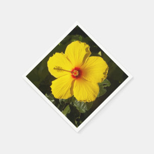 Serviettes Jetables Fleur jaune de ketmie