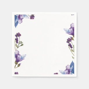 Serviettes Jetables Fleurs de printemps délicates Floral pourpre