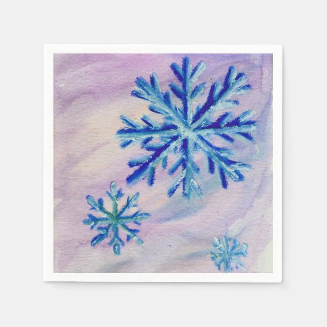 Serviettes Jetables Flocon de neige (Devant)