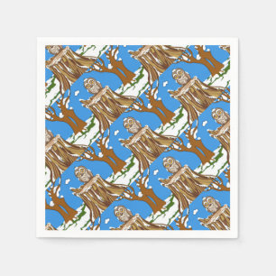 Serviettes Jetables Flocon de neige au hibou