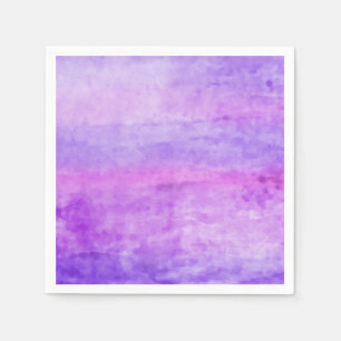 Serviettes Jetables Flux d'aquarelle violet