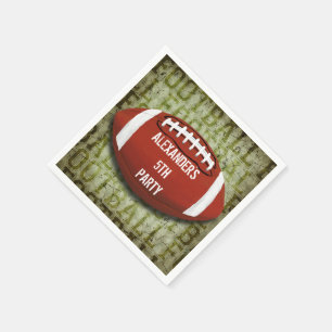 Serviettes Jetables Football vert funky personnalisé Grunge
