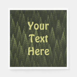 Serviettes Jetables Forêt de conifères fractale