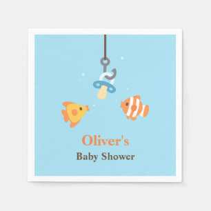 Serviettes Jetables Fournitures de fête de bébé pêche appât de poisson