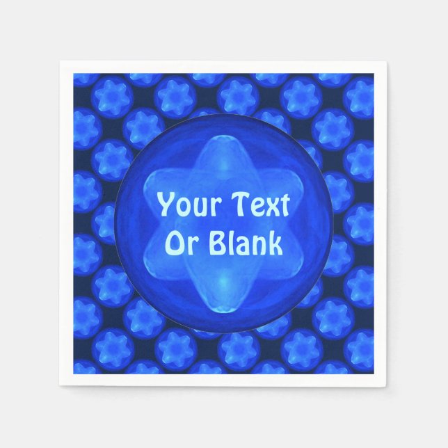 Serviettes Jetables Fractal Bluestar (Devant)